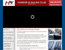 Tablet Screenshot of harbor20sailingclub.com
